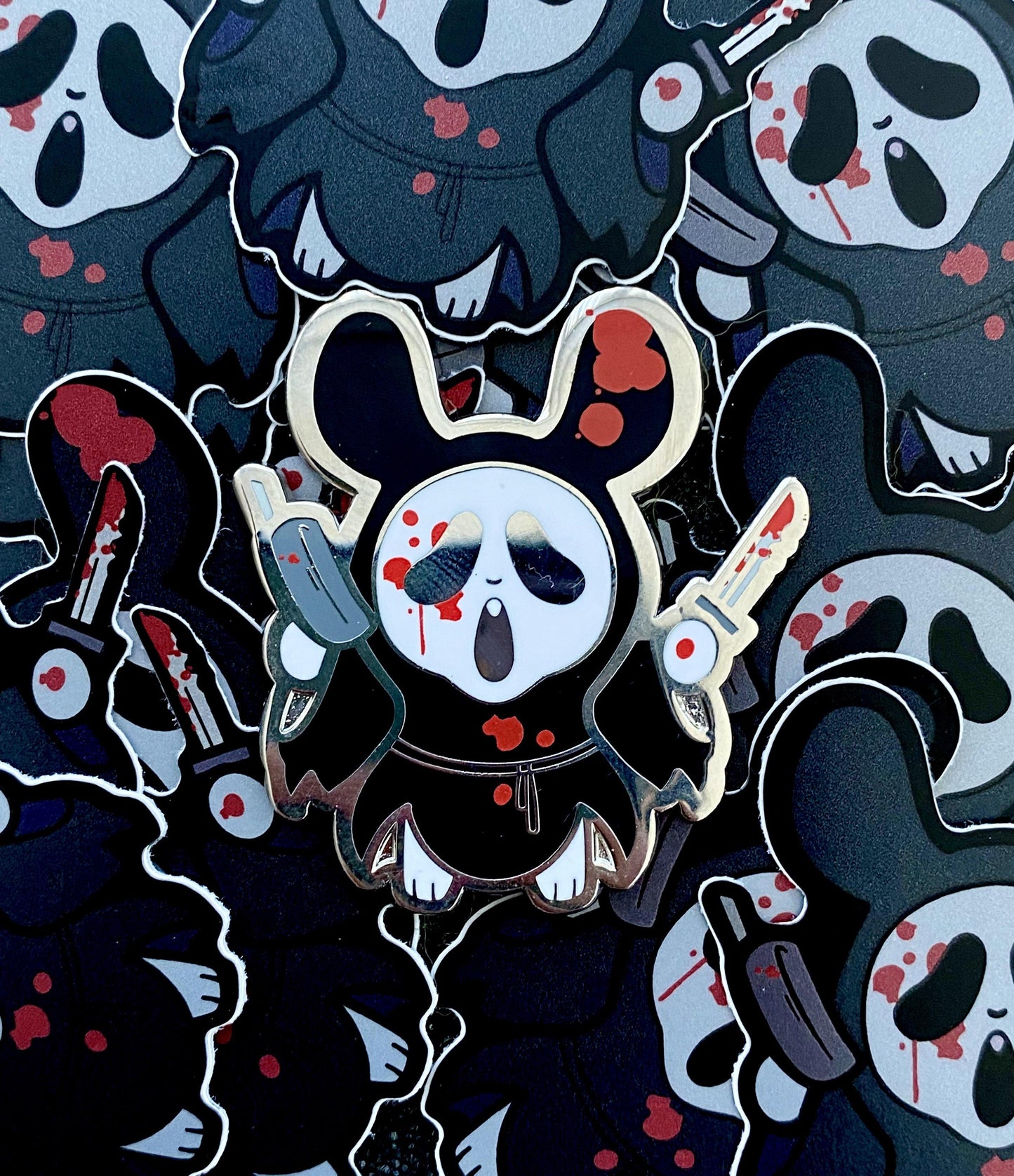 Scream Bunny Pins